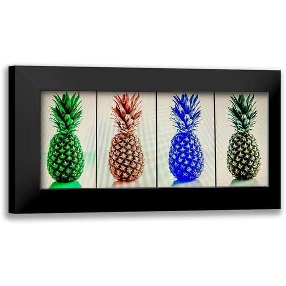 Bill Carson Photography 24x12 Black Modern Framed Museum Art Print Titled - Pineapples