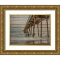 thumbnail image 1 of Bill Carson Photography 32x25 Gold Ornate Wood Framed with Double Matting Museum Art Print Titled - Pier on Wood I, 1 of 4