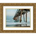 thumbnail image 1 of Bill Carson Photography 32x25 Gold Ornate Wood Framed with Double Matting Museum Art Print Titled - The Coastal Pier, 1 of 4