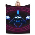 thumbnail image 1 of Bill Cipher Cartoon Fleece Blanket for Boys Girls Kids, Ultra Soft Cozy Warm Flannel Throw Blankets, Lightweight Plush Blanket Gifts for Bed Sofa Living Room Couch Home Decor, 1 of 7