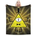 thumbnail image 1 of Bill Cipher Cartoon Fleece Blanket for Boys Girls Kids, Ultra Soft Cozy Warm Flannel Throw Blankets, Lightweight Plush Blanket Gifts for Bed Sofa Living Room Couch Home Decor, 1 of 7