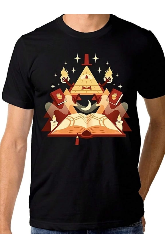 Bill Cipher Gravity Falls T-Shirt Men'S Women'S Sizes,100% Pure Cotton Short Sleeved Shirt, Suitable For Summer, Loose Casual Round Neck, Men's Letter Printed T-Shirt