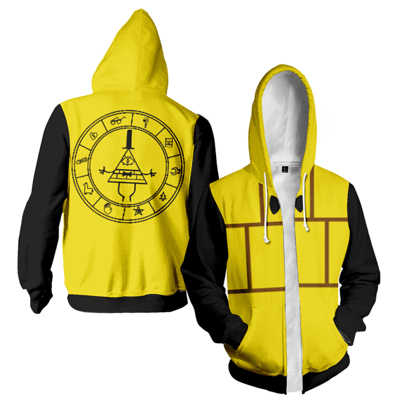 Bill Cipher Hoodie Cosplay Costume 3D Jacket Fashion Sweatshirt Coat Unsiex Adult