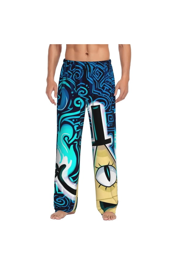 Bill Cipher Men's Pajama Pant Soft Comfy Lounge Pj Bottoms Loose Elastic Waistband Adult Sleep Pants with Pockets Drawstring