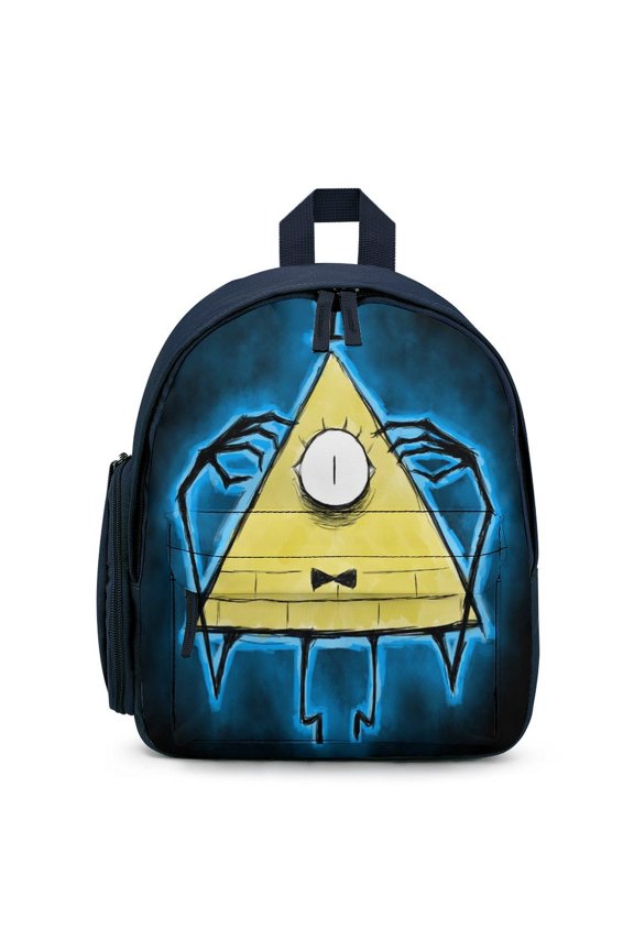 Bill Cipher Mini Backpacks Cute Cartoon Casual Small Bookbag Fashion Laptop Bag Daypack for Travel Hiking School