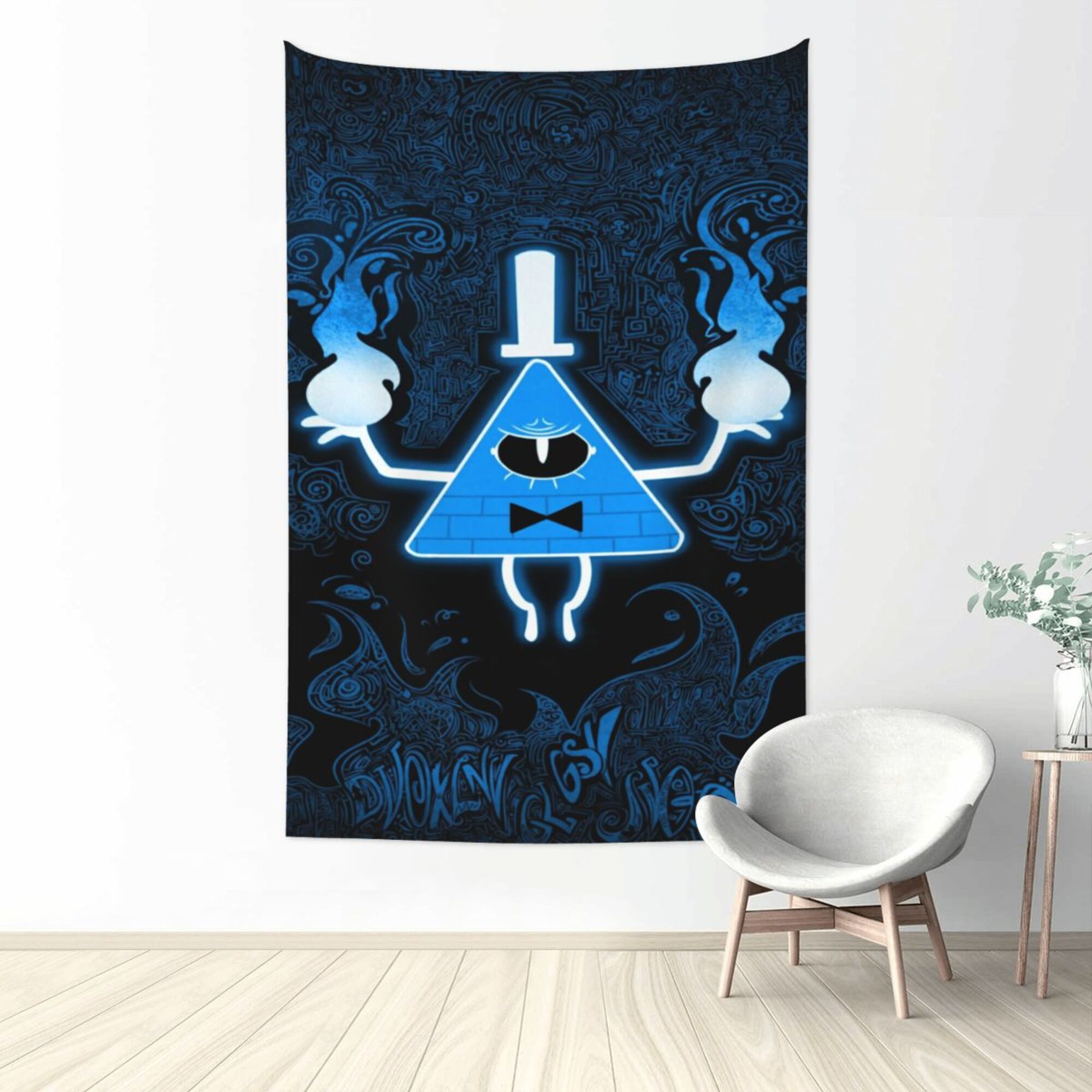 Bill Cipher Tapestry for Bedroom, Art Pattern Print Wall Hanging ...