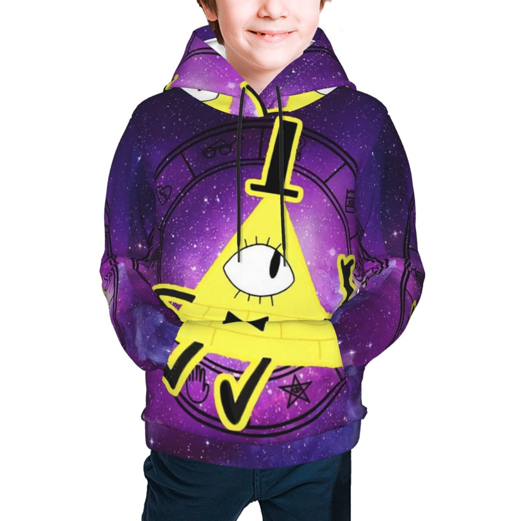 Linnhoy Felpa Con Cappuccio E Zip Unisex - Stampa 3D - Morbida In Poliestere E Spandex - Taglia XL