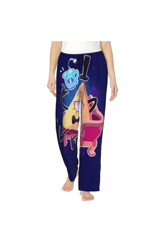 Bill Cipher Women's Pajama Pants Comfy Casual Loose Sleep Bottoms Pants Drawstring Wide Leg Long Lounge Pants