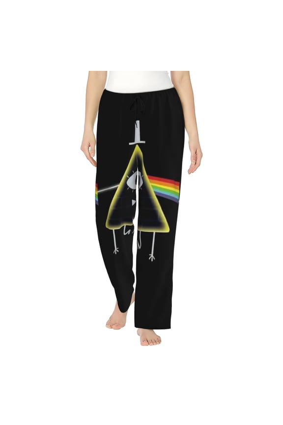 Bill Cipher Women's Pajama Pants Comfy Casual Loose Sleep Bottoms Pants Drawstring Wide Leg Long Lounge Pants