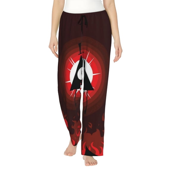 Bill Cipher Women's Pajama Pants Comfy Casual Loose Sleep Bottoms Pants Drawstring Wide Leg Long Lounge Pants