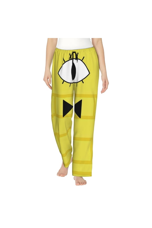 Bill Cipher Women's Pajama Pants Comfy Casual Loose Sleep Bottoms Pants Drawstring Wide Leg Long Lounge Pants