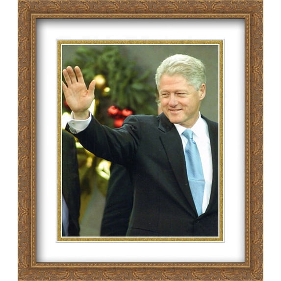 Bill Clinton 28x32 Double Matted Large Gold Ornate Framed President Poster Art Print
