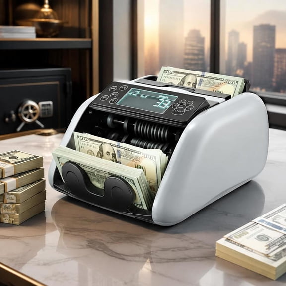 Bill Counter Machine, with UV MG IR DD counterfeit detection, compatible with USD and EUR currencies
