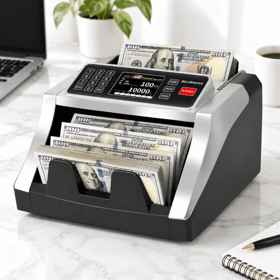 Bill Counter Machine with Value Count and Detection, Supports Multiple Currencies
