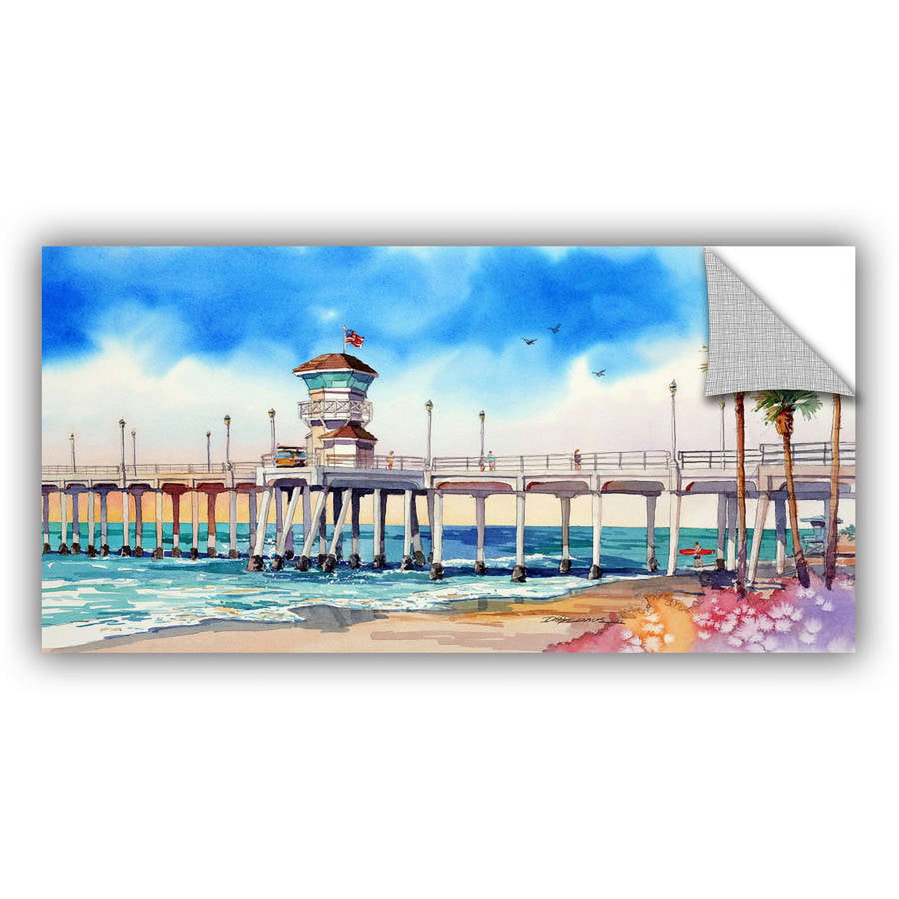 Bill Drysdale "Sage Surf City Pier" Art Appeals Removable Wall Art