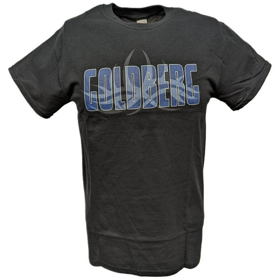 Bill Goldberg Blue Logo Men's Black T-shirt WCW