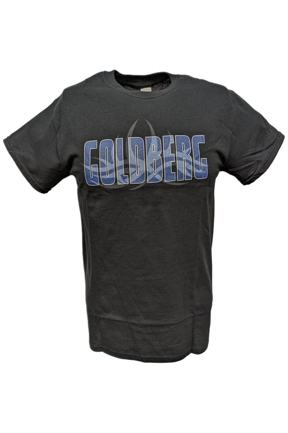 Bill Goldberg Blue Logo Men's Black T-shirt WCW