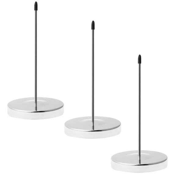 FONDOTIN Receipt Clip Silver 3Pcs 5.86x2.91x2.91in Office Use Straight Rod Memo Holder