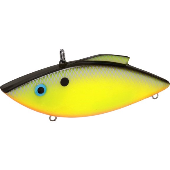 BILL LEWIS Lifelike Rat-L-Trap Magnum Force 1 OZ Lipless Crankbait Fishing Wobble Lure for Shallow Freshwater, Chartreuse Shiner