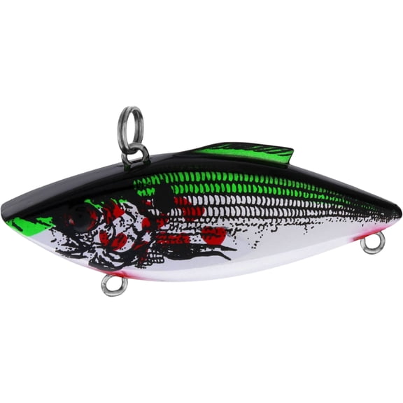 Bill Lewis Mini-Trap Lipless Crankbait Chrome Green Bleeding Shad