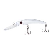 Bill Lewis Fishing Lipless Lifelike Trolling Precise Walleye Crankbait with Two Large Mustad Triple Grips, Chrome Blank