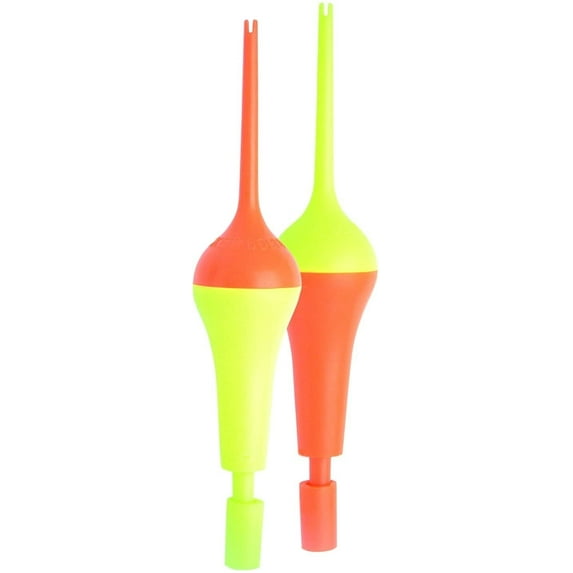 Bill Lewis Rocket Bobber Gamefish Series 6-1/4" 2-Pack - 1 Yellow Top, 1 Orange Top