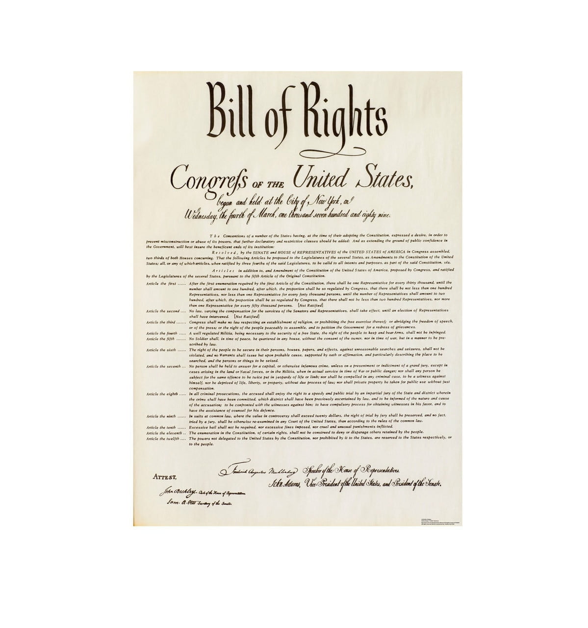 62'' Bill of Rights Lifesize Cardboard Standup