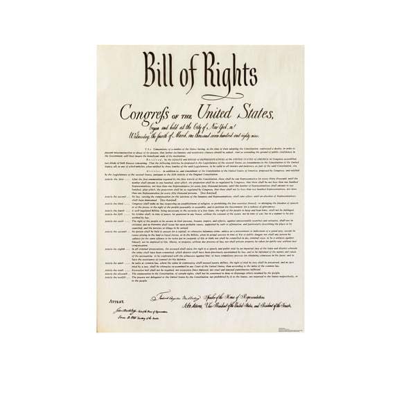 Bill Of Rights Lifesize Standup Standee Cardboard Cutout Poster