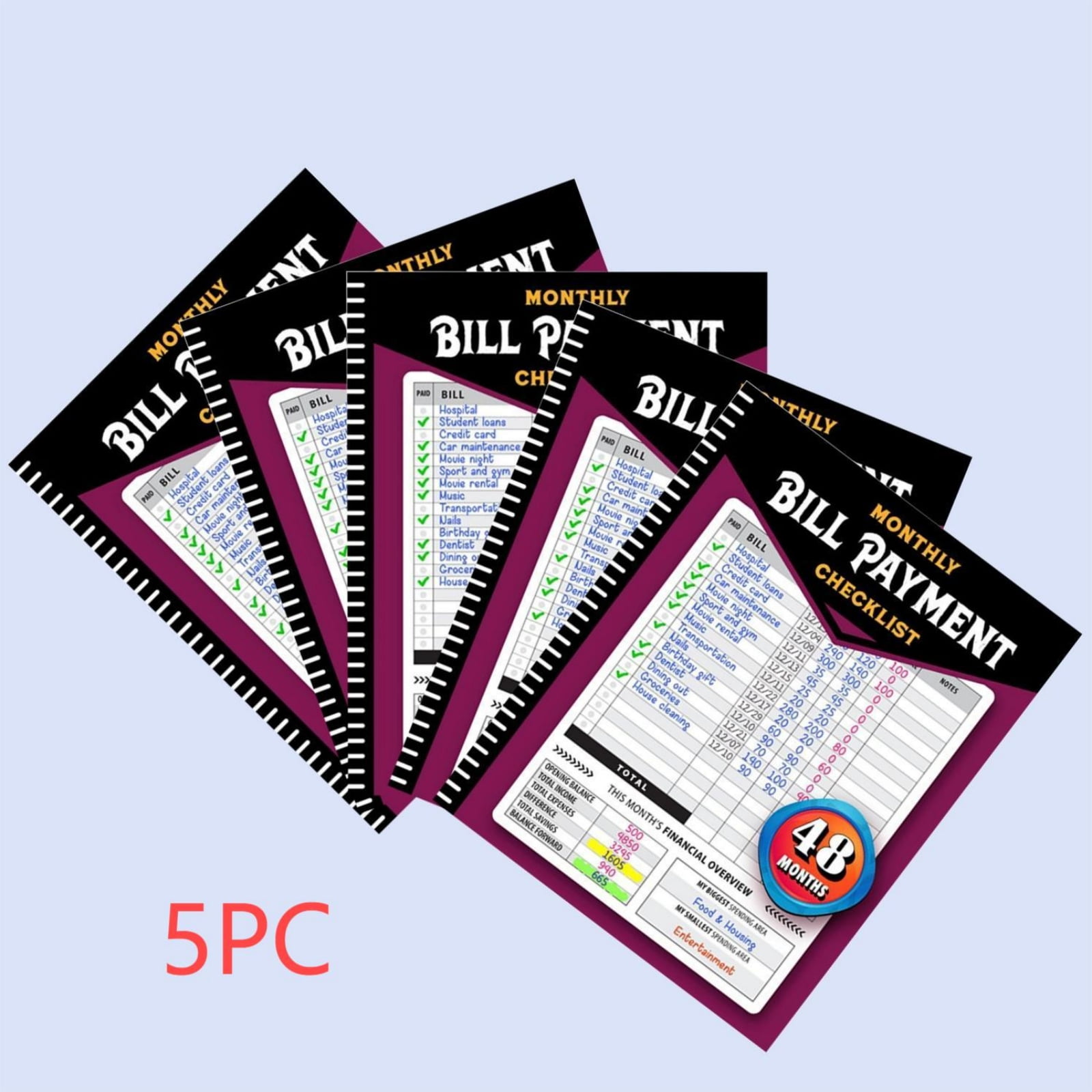 Bill Payment Tracker Monthly Organizer Monthly Bill Payment Checklist