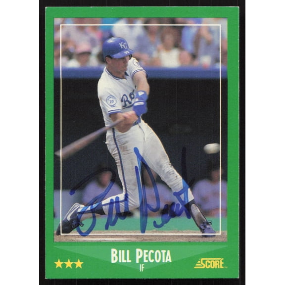 Bill Pecota Autographed 1988 Score Card #377 Kansas City Royals SKU #264569