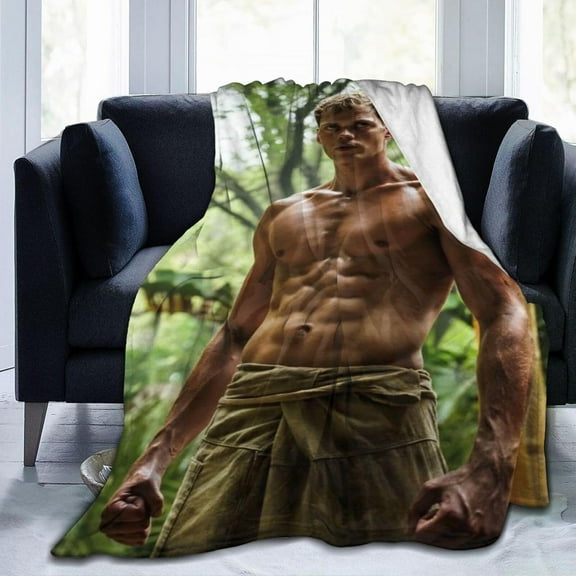 Bill Skarsgard Blanket Anti-Pilling Throw Blanket Plush Blanket Lightweight & Ultra-Soft, Warm & Comfy Flannel Fleece Blanket for Couch, Bed, Sofa, 60x80
