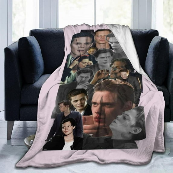 Bill Skarsgard Blanket Anti-pilling Throw Blanket Plush Blanket Lightweight & Ultra-soft, Warm & Comfy Flannel Fleece Blanket for Couch, Bed, Sofa, 40x50