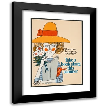 Bill Sokol 11x14 Black Modern Framed Museum Art Print Titled - Take a Book Along This Summer (1966)