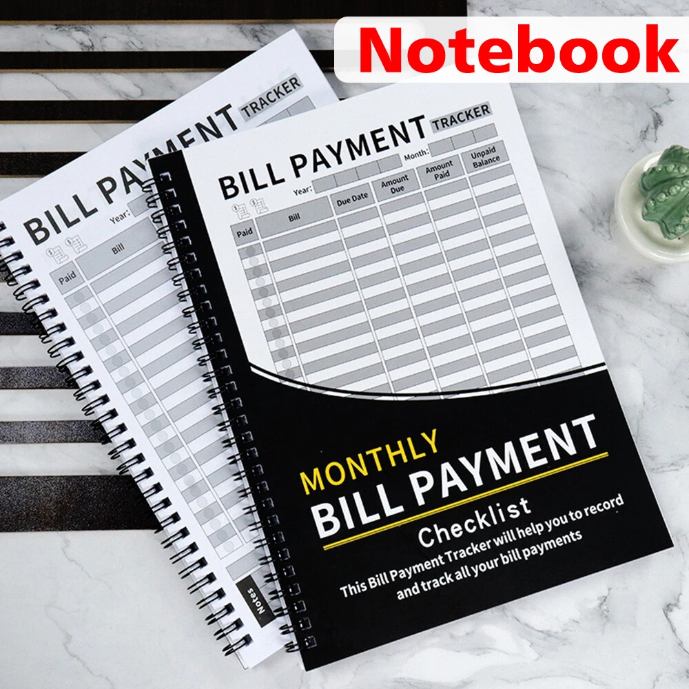 Bill Tracker Notebook: Monthly Bill Payment Tracker Checklist Planner ...