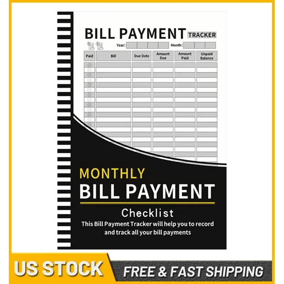 Bill Tracker Notebook: Monthly Bill Payment Checklist With Spiral Binding Us