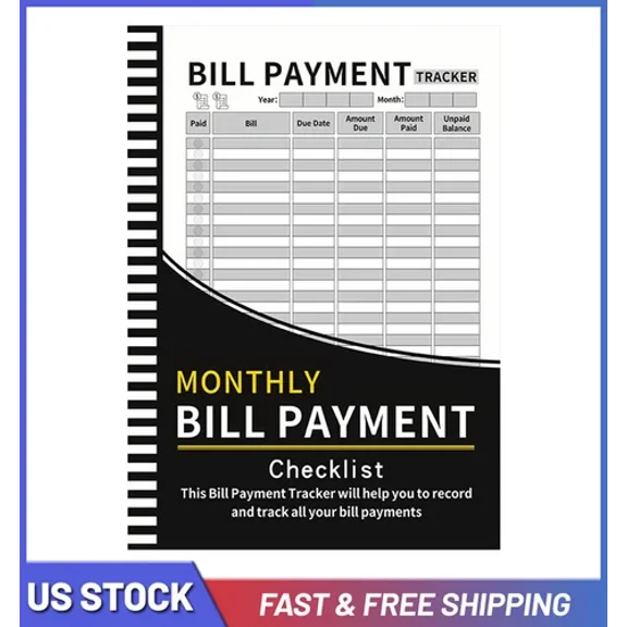 Bill Tracker Notebook: Monthly Bill Payment Checklist With Spiral Binding