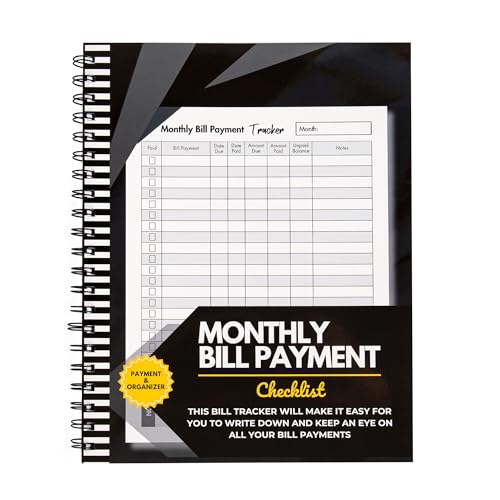 Bill Tracker Notebook: Monthly Bill Payment Checklist with Spiral ...