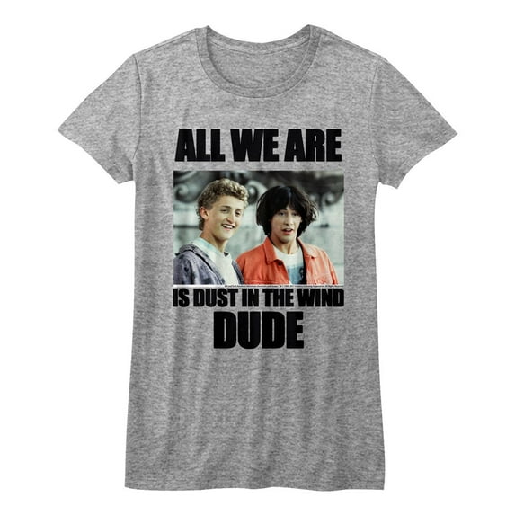 Bill and Ted Dust In The Wind Gray Junior Women's T-Shirt