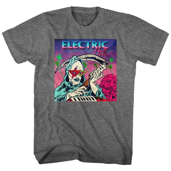 Bill and Ted Electric Hell Graphite Heather Adult T-Shirt