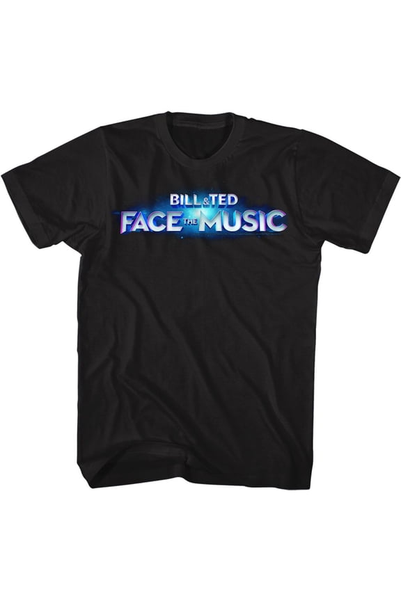 Bill and Ted Face The Music B&T FTM Logo Black Adult T-Shirt