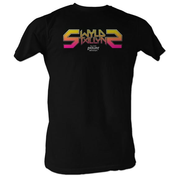 Bill and Ted Stallyns Wild Black Adult T-Shirt