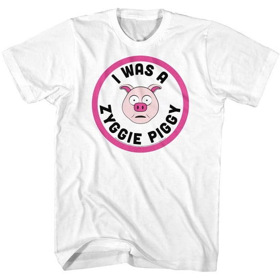 Bill and Ted Zyggie Piggy White Adult T-Shirt
