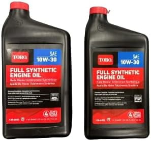 Bill's Place Toro 138-6053 Full Synthetic 10W-30 Oil (2 Pack), Black, 138-6053=2