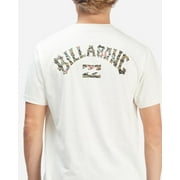 BILLABONG Men's Arch Fill Hawaiian Tropical Floral Tee T-Shirt in Off White (Small, Off White)