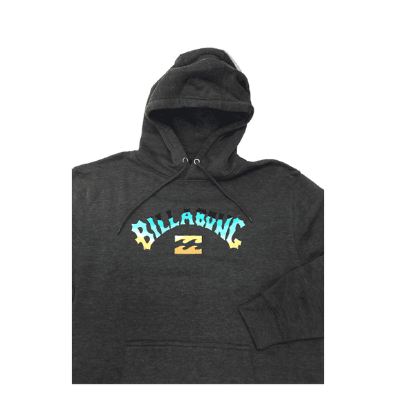 Billabong Men's Arch Fill Pullover Hoodie Grey Heather Large