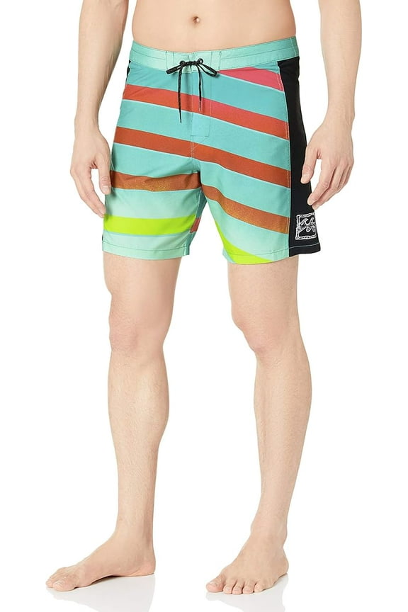 Men's Boardshorts D Bah OG Striped 16.5" Swim Trunks (30, Multi)