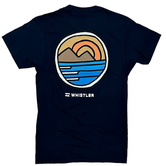 Billabong Men's British Columbia Canada Whistler All Terrain Tee T-Shirt (Small, Navy)