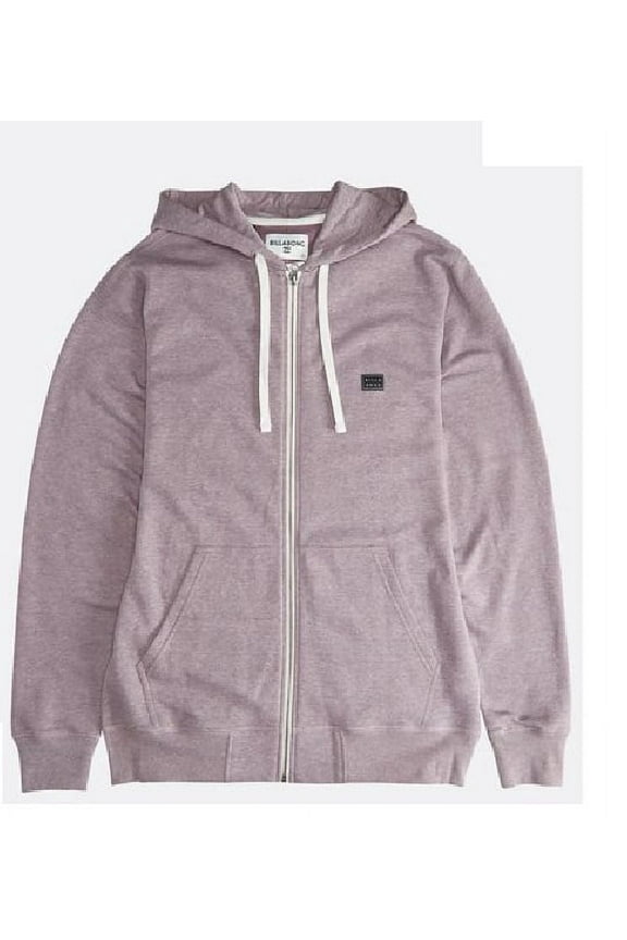 Men's Classic Premium Full Zip Fleece Hooded Jacket, Purple, XL