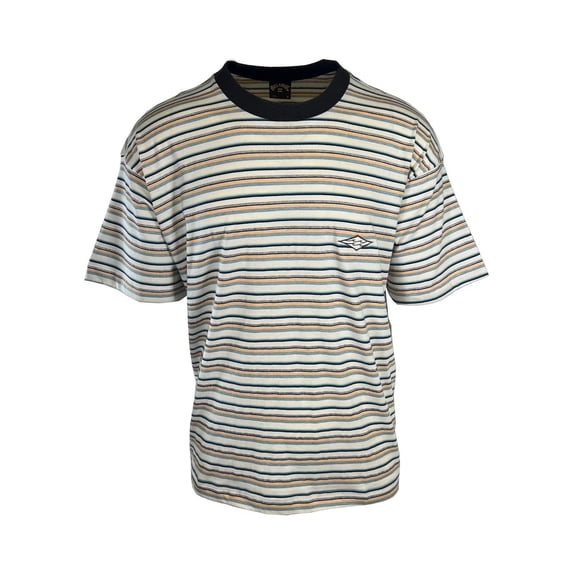 Billabong Men's Cream T-Shirt Horizontal Striped Baxter Tee S/S (S17)