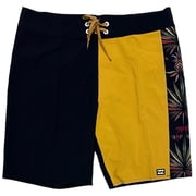 Billabong Mens D Bah Pro Custom Winner 18" Boardshorts 40, Black/Mustard